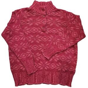 VTG WOOLRICH womans Ruby red sweater size XL